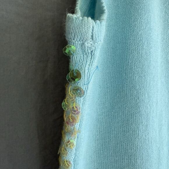 Vintage‎ The Promise Sequin Beaded Cami Mermaid Clubwear Mermaid Rave Top Sz XS - Picture 10 of 15